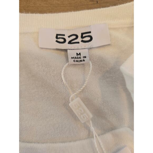 525 America White Side Ruched Dress Size Medium NWT - Picture 7 of 9